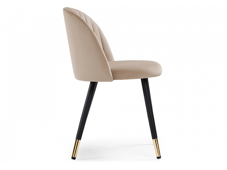 Стул на металлокаркасе Gabi dark beige / black / gold