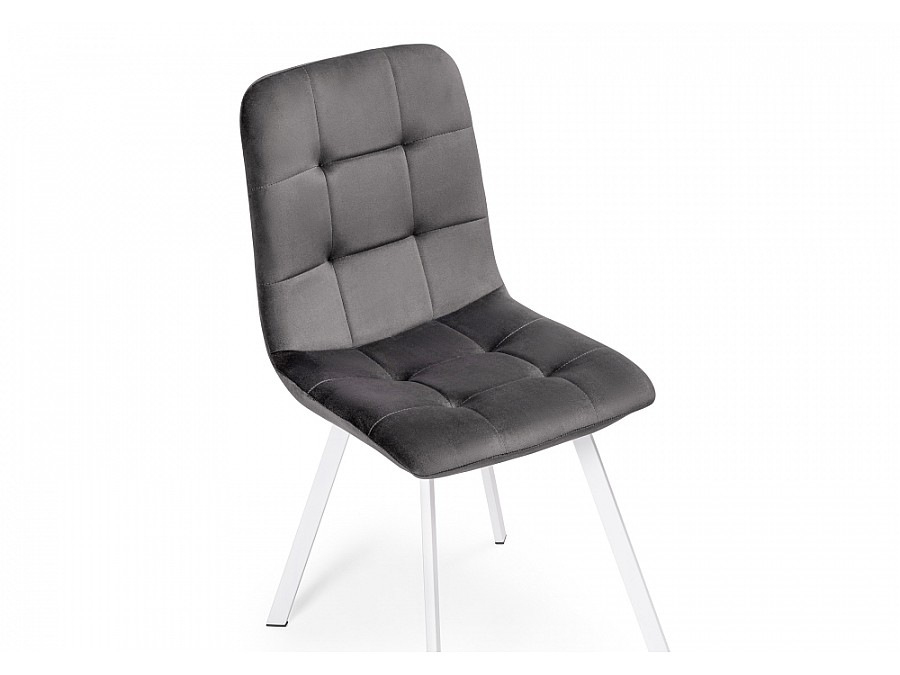 Стул на металлокаркасе Bruk dark gray / white