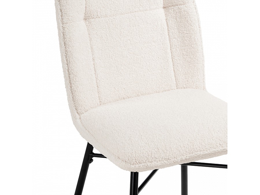 Стул на металлокаркасе Denis beige / black
