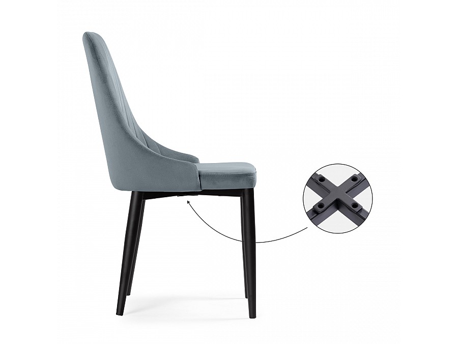 Стул на металлокаркасе Kora gray / black