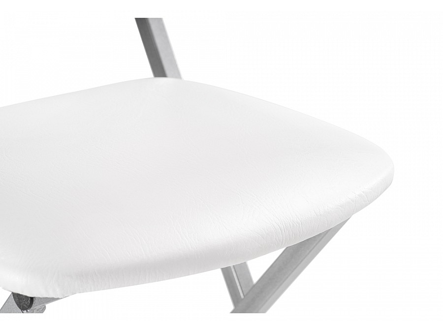 Стул на металлокаркасе Elevis белый полимер / светлый мусс