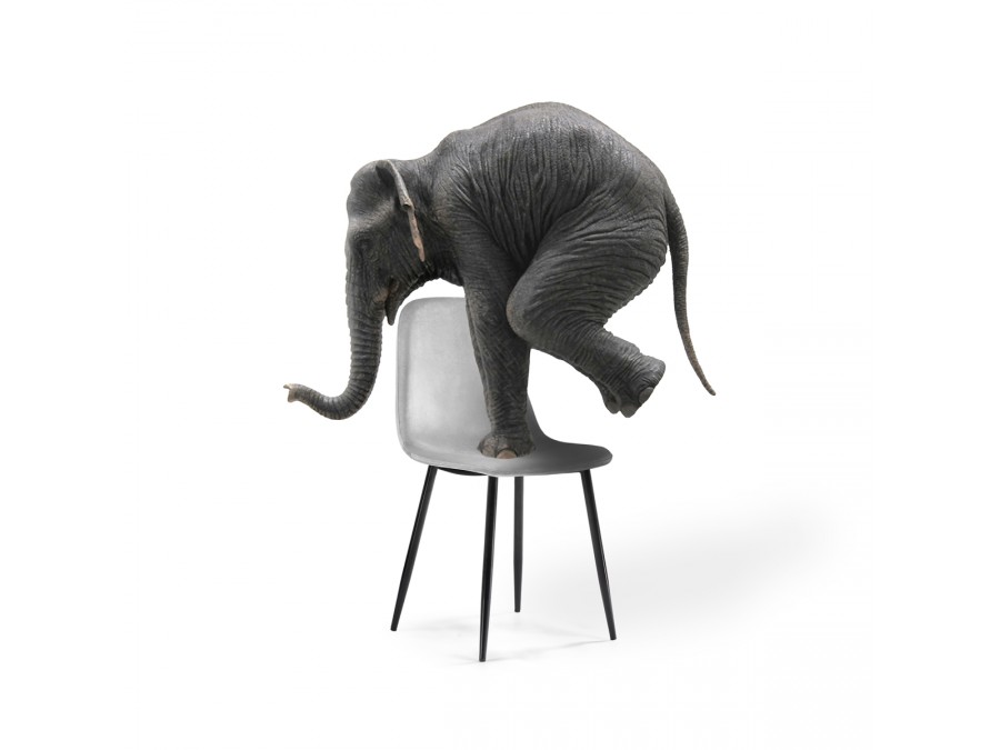 Стул на металлокаркасе Lilu light grey / black