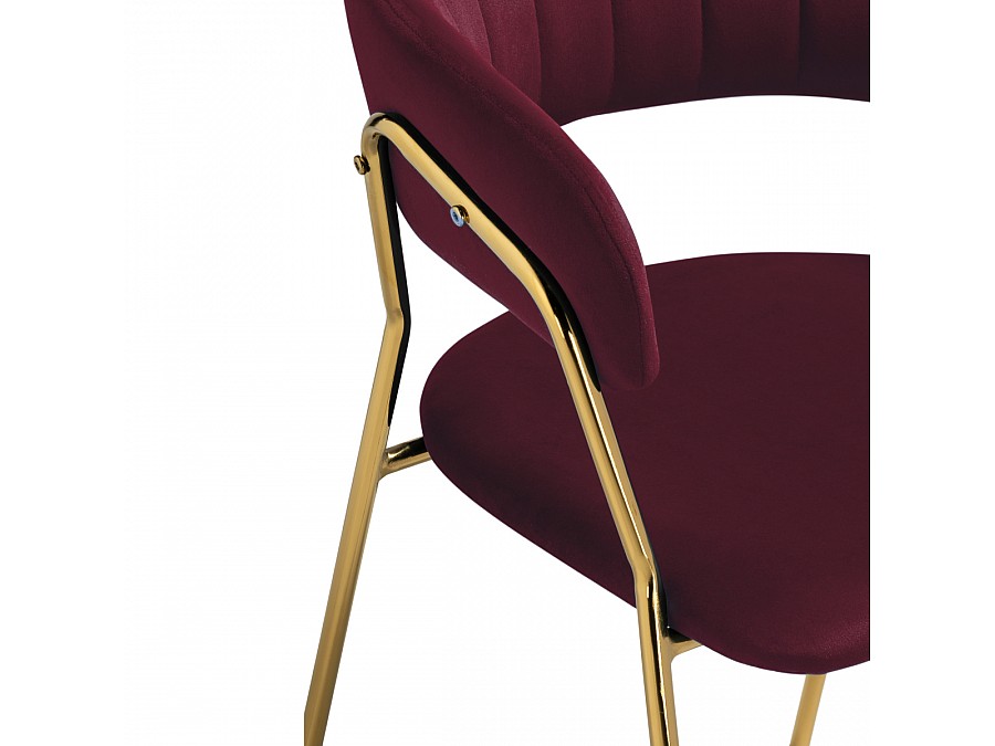 Стул на металлокаркасе Kamelia 1 wine red / gold