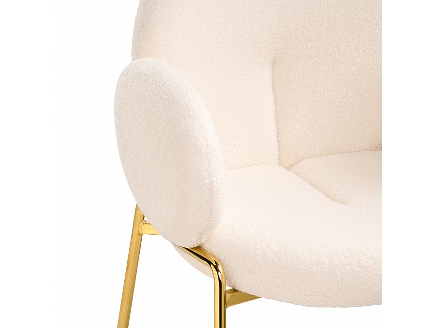 Стул на металлокаркасе Kalipso white / gold