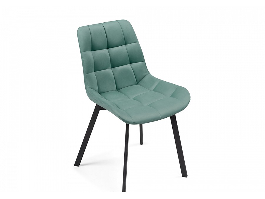 Стул на металлокаркасе Челси бирюзовый / черный