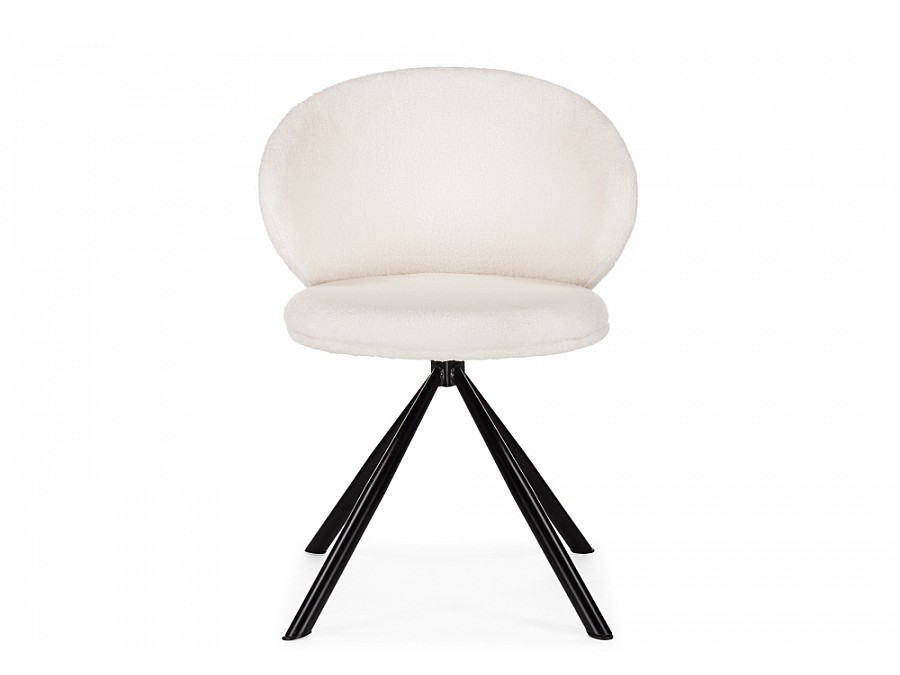 Стул на металлокаркасе Solomon крутящийся white / black