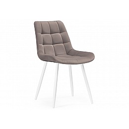 Стул на металлокаркасе Челси велюр темно-серый / черный