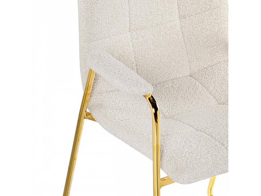 Стул на металлокаркасе Lana white / gold