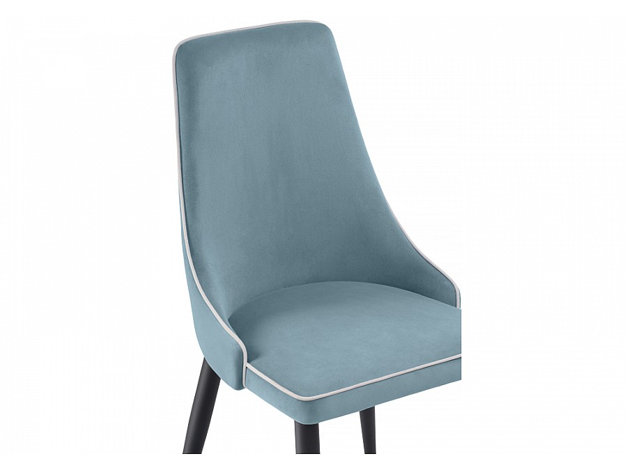 Стул на металлокаркасе Kora 1 light blue / white / black