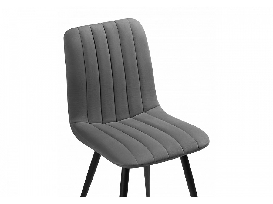 Стул на металлокаркасе Дани серый велюр velutto 32 / черный