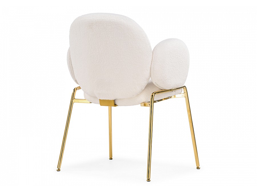 Стул на металлокаркасе Kalipso white / gold