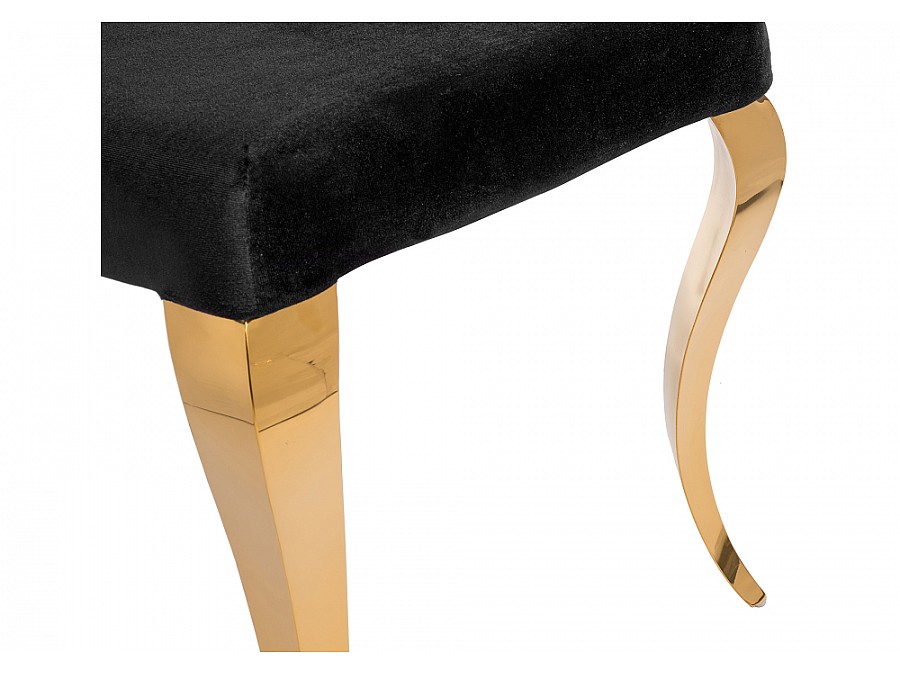 Стул на металлокаркасе Odda черный / золотой