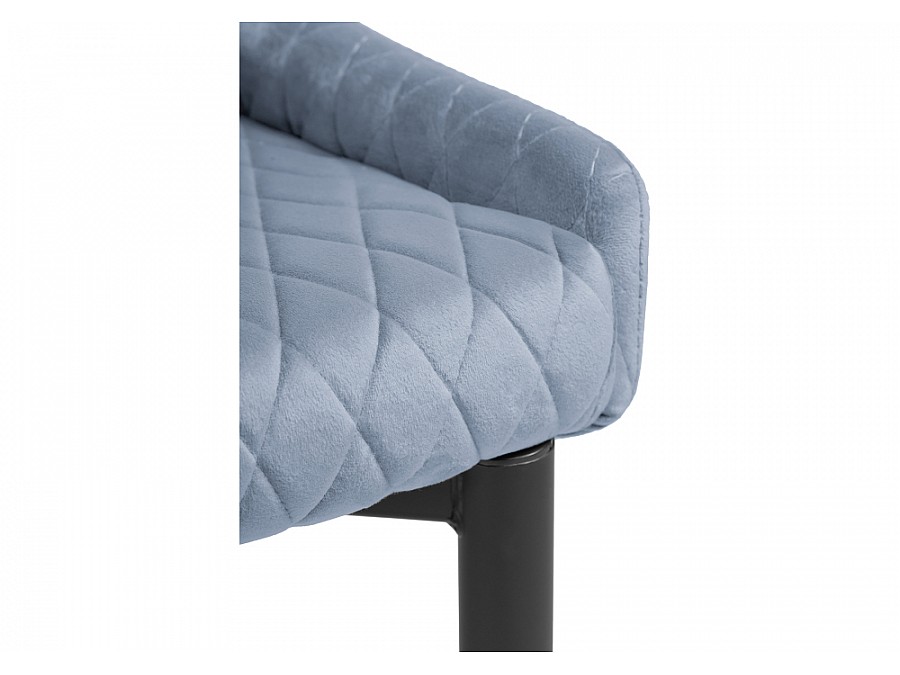 Стул на металлокаркасе Teo light blue / black