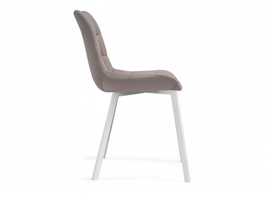 Стул на металлокаркасе Челси латте / белый