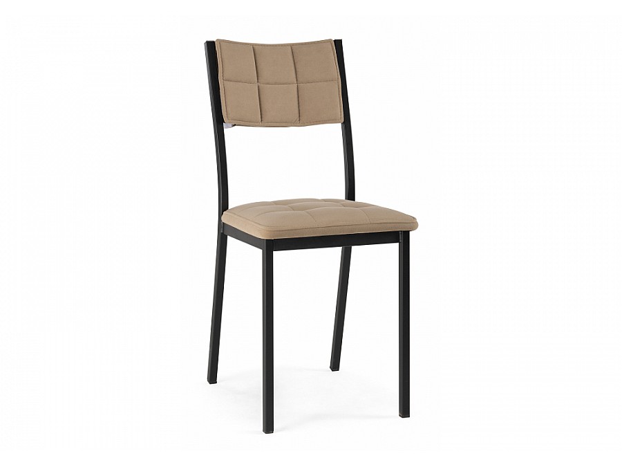 Стул на металлокаркасе Бекал латте / черный матовый