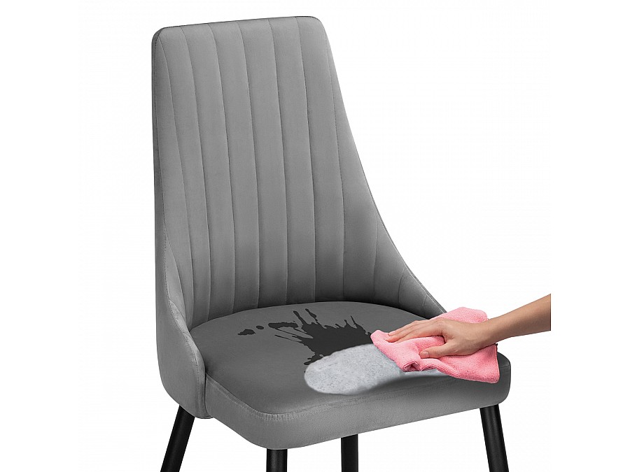 Стул на металлокаркасе Кора темно-серый / черный