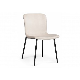 Стул на металлокаркасе Игон бежевый / черный муар