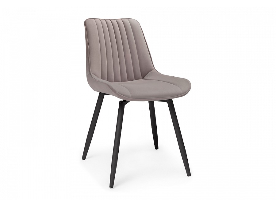 Стул на металлокаркасе Седа крутящийся велюр латте / черный