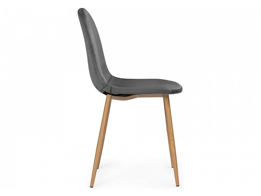 Стул на металлокаркасе Lilu dark grey / wood