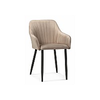 Стул на металлокаркасе Слэм бежевое / черное