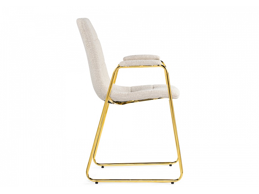 Стул на металлокаркасе Lana white / gold