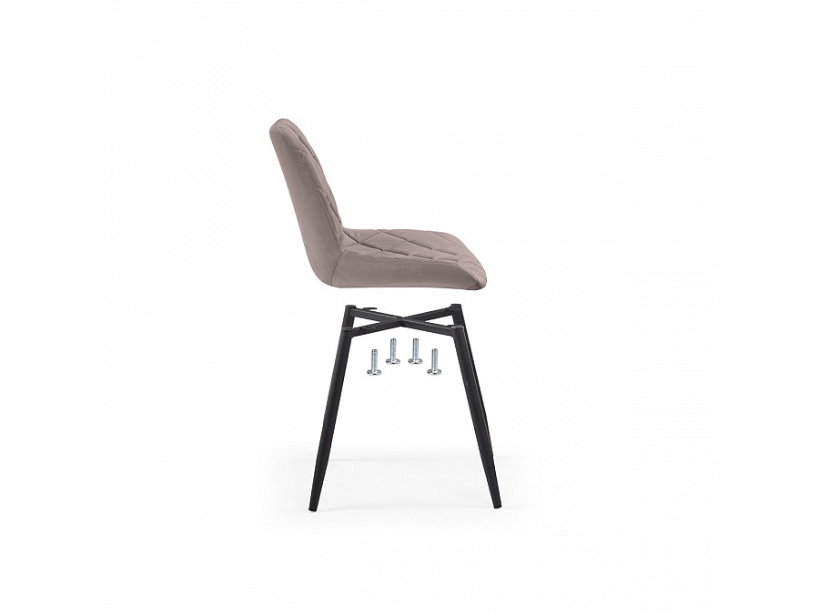 Стул на металлокаркасе Баодин Б/К латте / черный