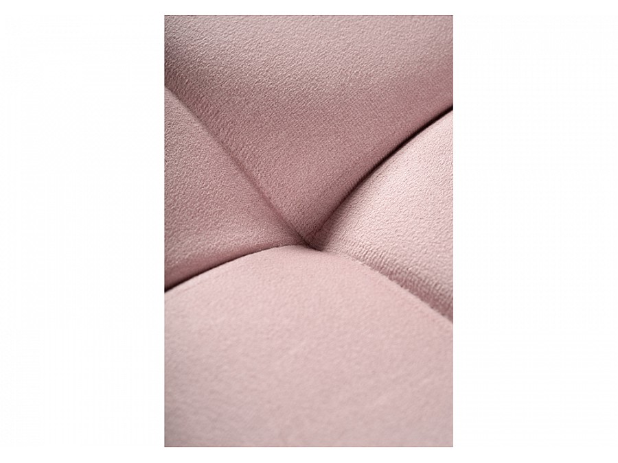 Стул на металлокаркасе Челси велюр розовый / черный