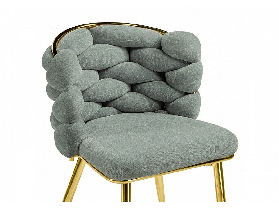 Стул на металлокаркасе Rendi light gray / gold