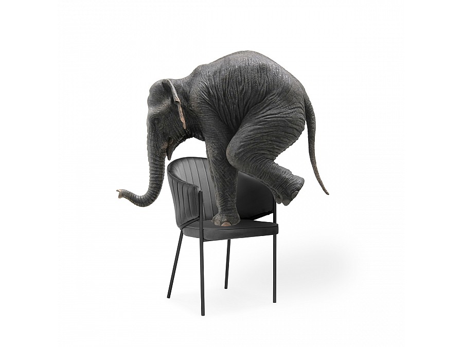 Стул на металлокаркасе Kortni dark grey / black