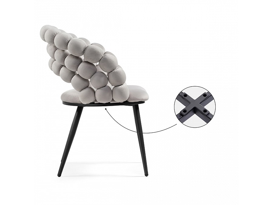 Стул на металлокаркасе Ball gray / black