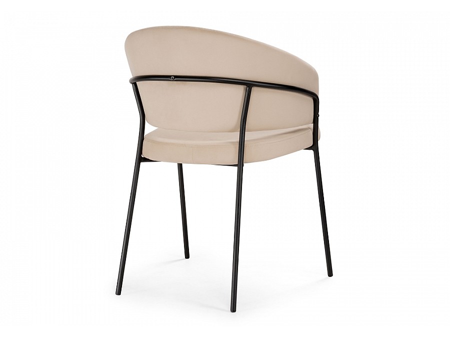 Стул на металлокаркасе Лео бежевый / черный
