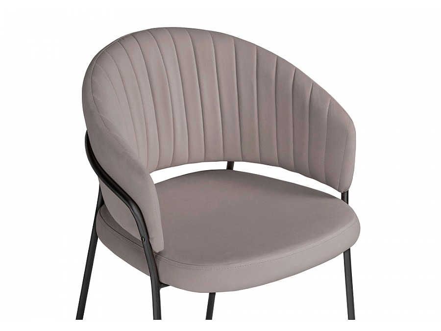 Стул на металлокаркасе Лео капучино / черный