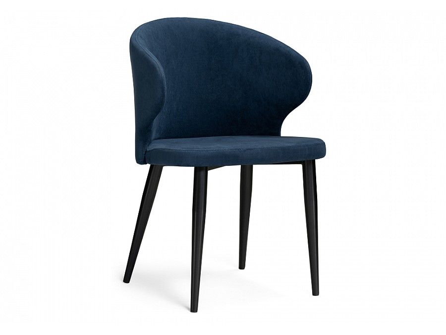 Стул на металлокаркасе Алсисар темно-синий / черный