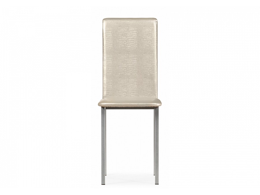 Стул на металлокаркасе Bozanak жемчуг / крокодил искусственная кожа / светлый мусс