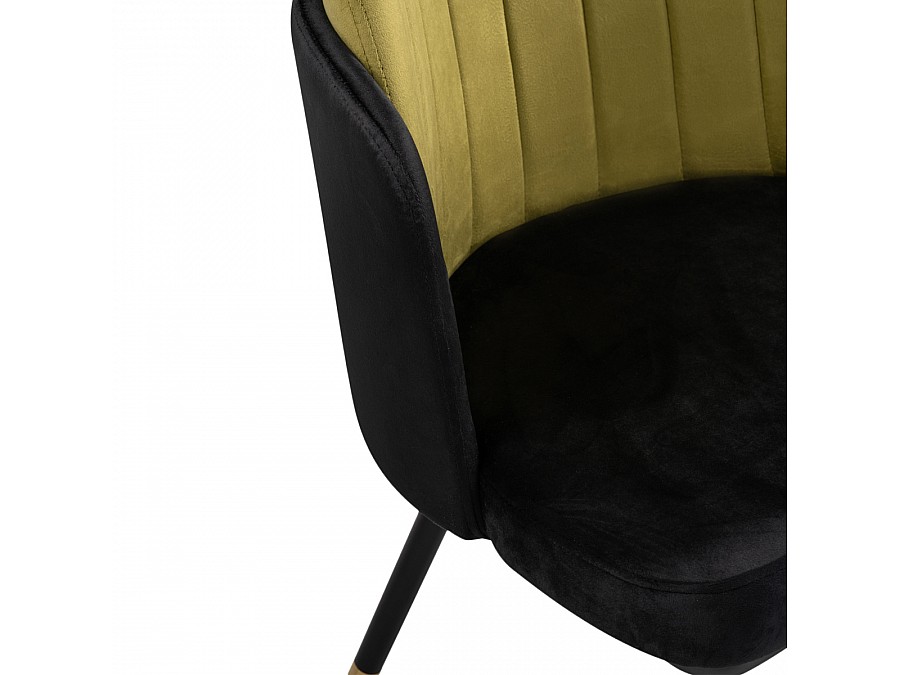 Стул на металлокаркасе Penelopa black / hakki / black / gold