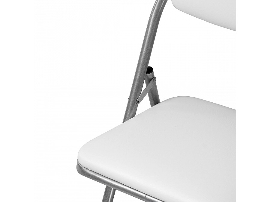 Стул на металлокаркасе Gikat белый полимер / светлый мусс