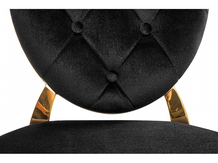 Стул на металлокаркасе Odda черный / золотой