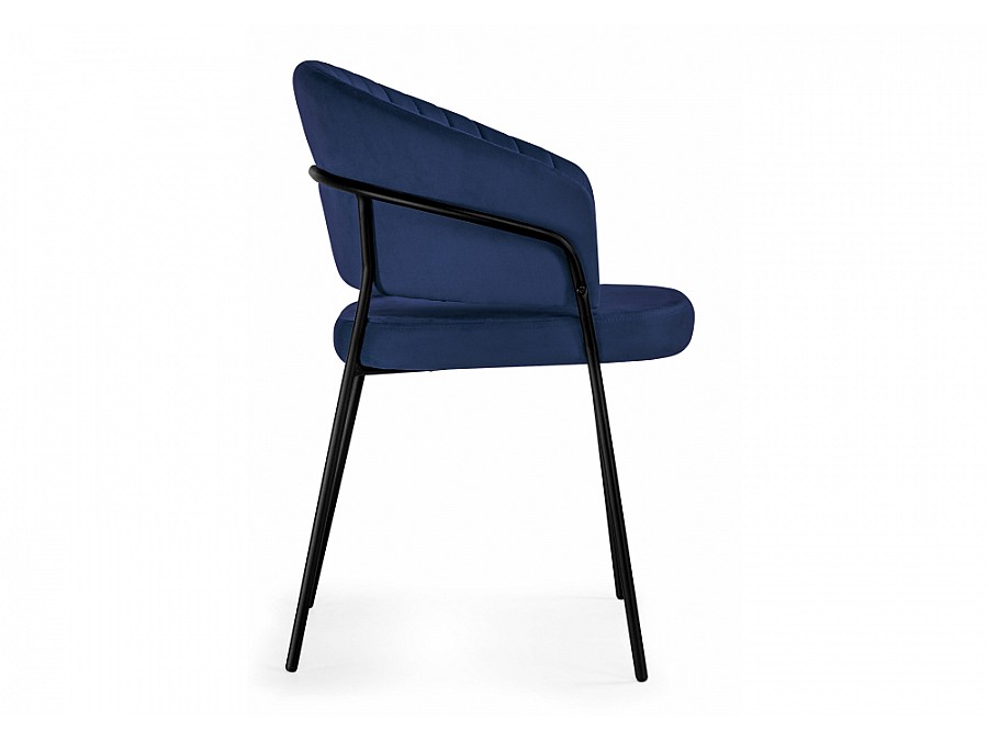 Стул на металлокаркасе Лео синий brandy light 8 / черный