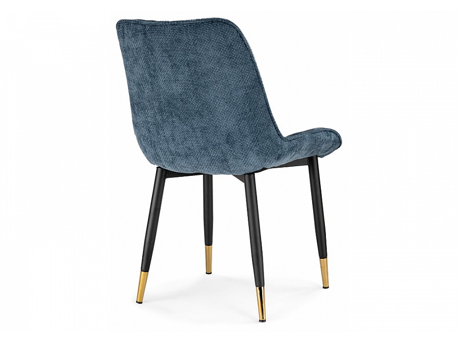 Стул на металлокаркасе Seda 1 blue / black / gold