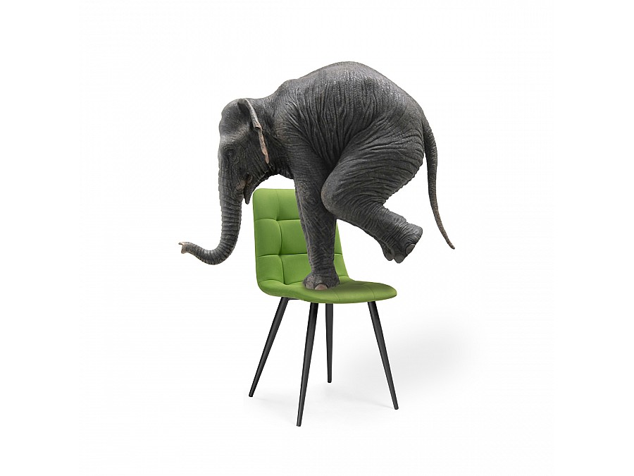 Стул на металлокаркасе Чилли велюр черный / зеленый