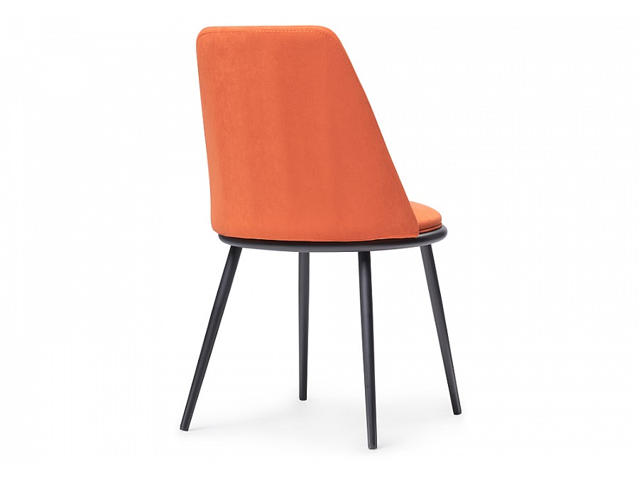 Стул на металлокаркасе Алдис катания флам / черный матовый