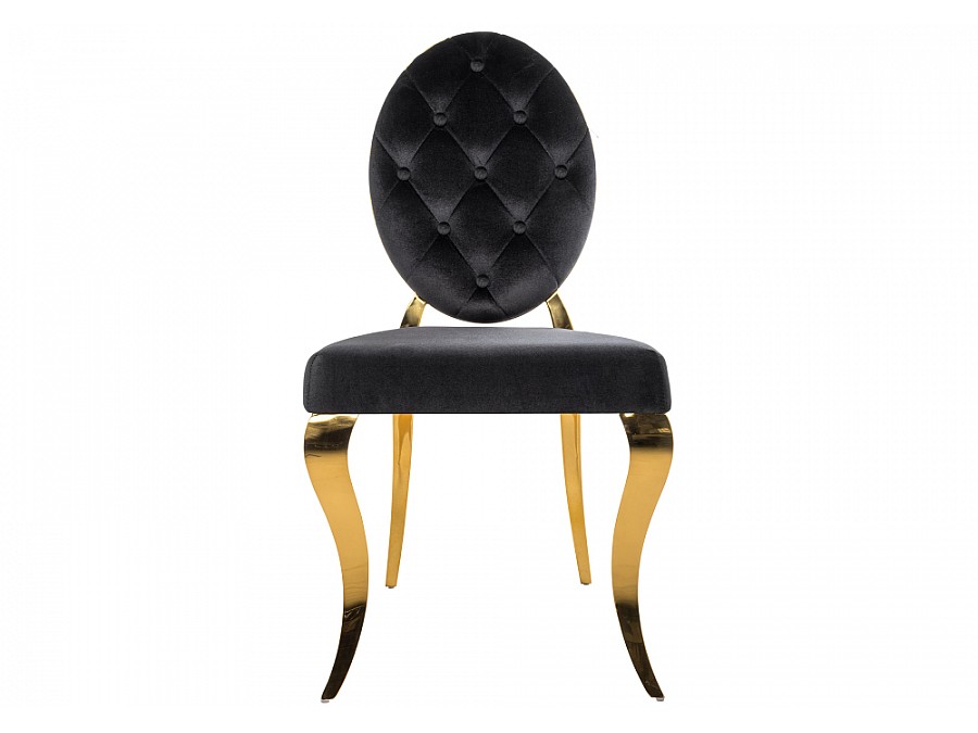 Стул на металлокаркасе Odda черный / золотой
