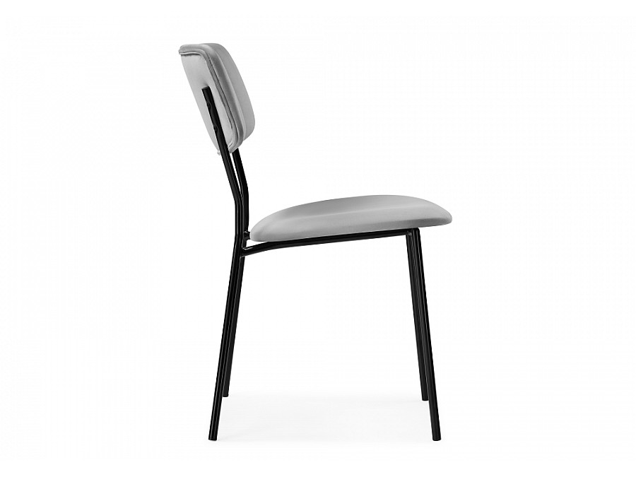 Стул на металлокаркасе Фиер серый / черный глянец