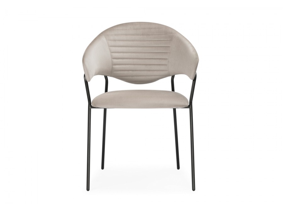 Стул на металлокаркасе Рансол дымчатый / черный глянец