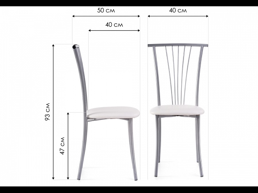 Стул на металлокаркасе Grigori белый полимер / светлый мусс