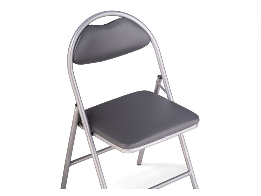 Стул на металлокаркасе Gikat серый полимер / светлый мусс