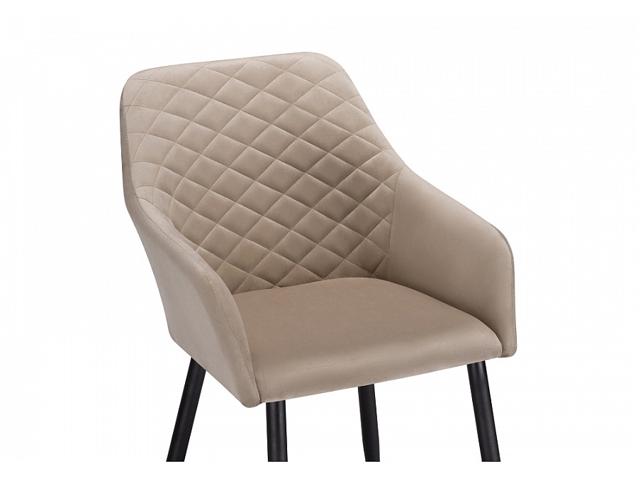 Стул на металлокаркасе Стив черный / бежевый