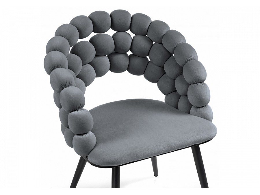 Стул на металлокаркасе Ball dark gray / black