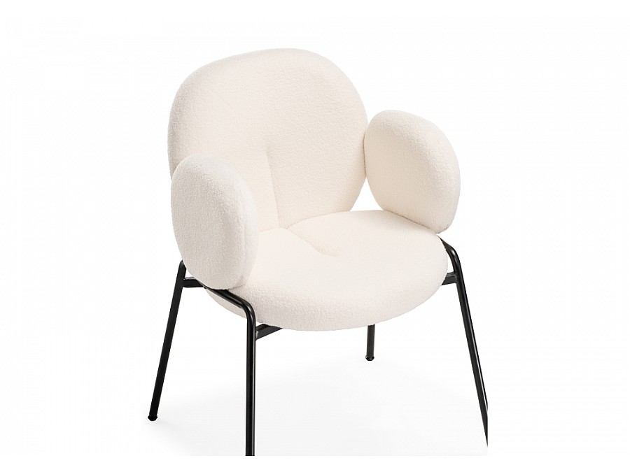Стул на металлокаркасе Kalipso white / black