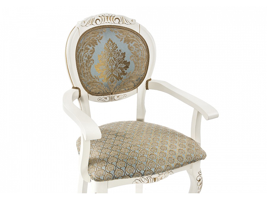 Стул деревянный Adriano 2 молочный / патина